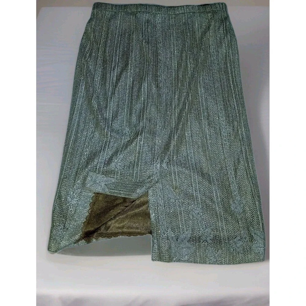 Vintage Antique Gold Midi Skirt Womens Sz Large Embroidered Sz Large Boho Chic